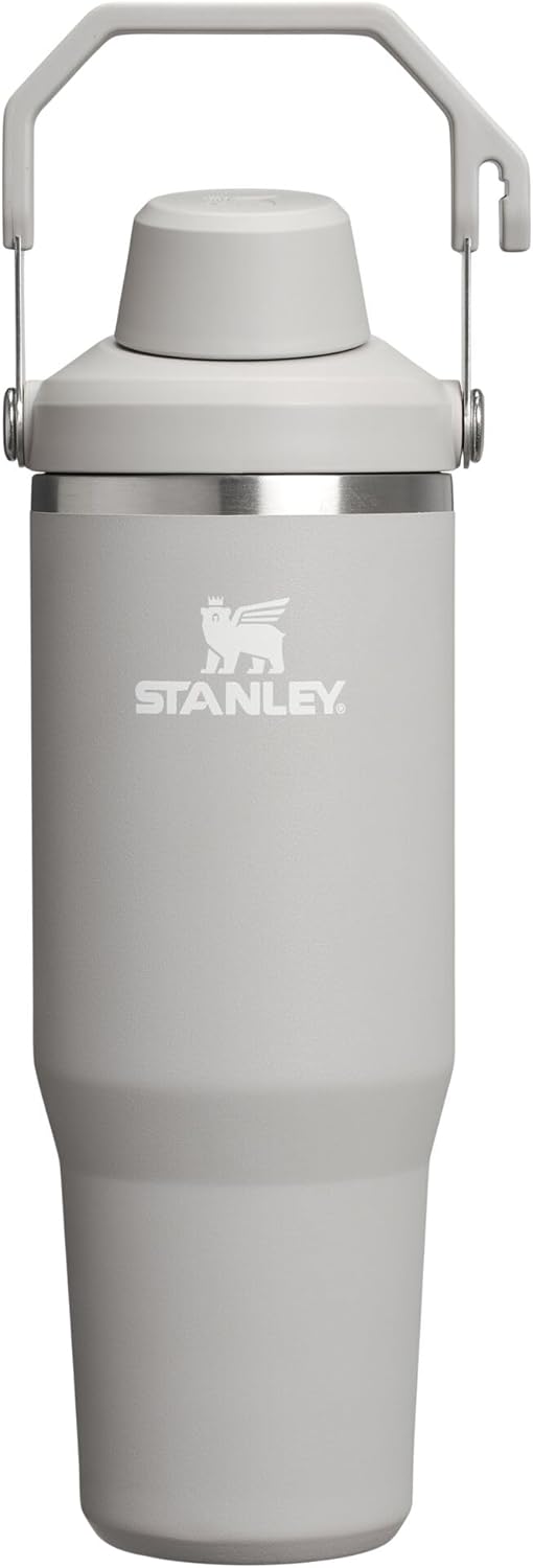 Stanley IceFlow 2.0 Fast Flow Tumbler with Handle 30 oz | Twist On Angled Spout Lid | Leakproof Water Bottle | Insulated Stainless Steel | BPA-Free | Ash