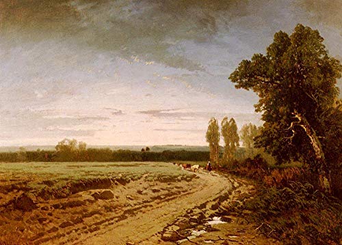 Paysage peintures à l'huile Alberto Pasini contre murs vides