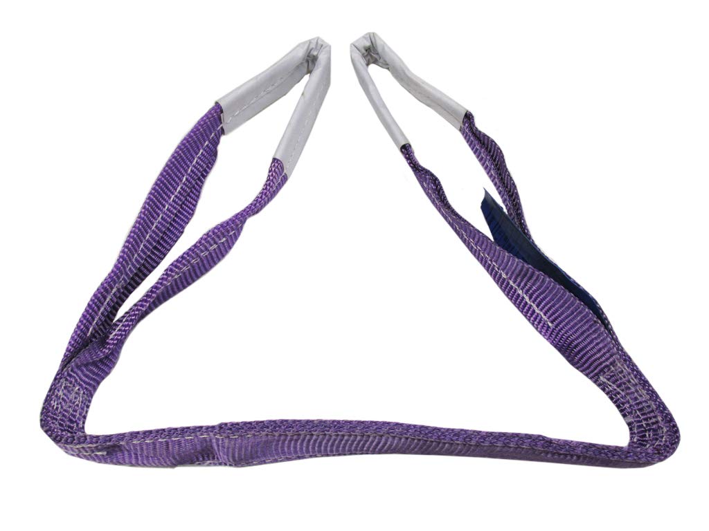 1T 5M Duplex Web Sling - 60MM Purple Strap Hoist Lifting Strop 1000KG