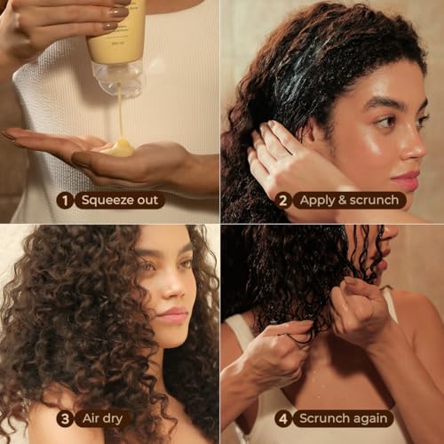 Image of Naturali Curl Defining Creme with Aloe Vera, Banana & Oat Flour | Controls Frizz & Defines Soft Curls | Protects Against Humidity | Sulphate & Paraben Free| Leave-In for Wavy & Curly Hair | 100ml