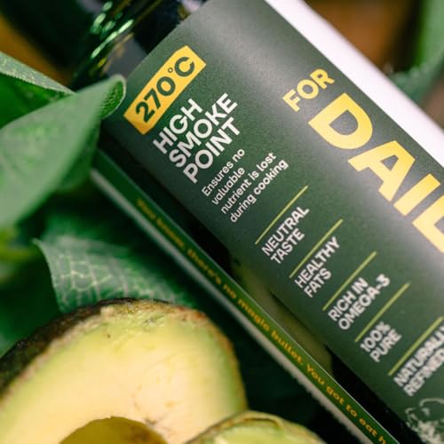 Omega Pressery Light Avocado Oil for Cooking - 500ml | Neutral Flavour, High Smoke Point 270°C | 100% Pure Natural Cooking Oil | Perfect for Frying, Roasting & Salads - Image 3