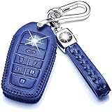 アルファード30系後期 専用 アルファード ヴェルファイア30系 40系 後期 前期 トヨタ スマート キーケース キーホルダー キーカバー ビジネス 専用 防塵 耐衝撃 レザー 窓あり マーク見える 新型改良 6ボタン（青）