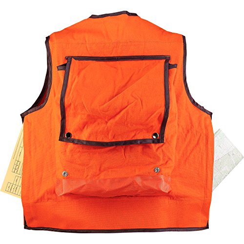 Jim Gem Pro 10-Pocket Cotton Army Duck Cruiser Vest – X-Large (43-46), Safety Orange | Rugged & Durable | Field Ready | Functional for Forestry, Surveying, & Outdoor Work3