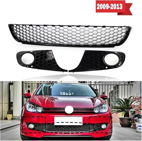 Grille de phare antibrouillard finition nid d'abeille calandre Golf 6