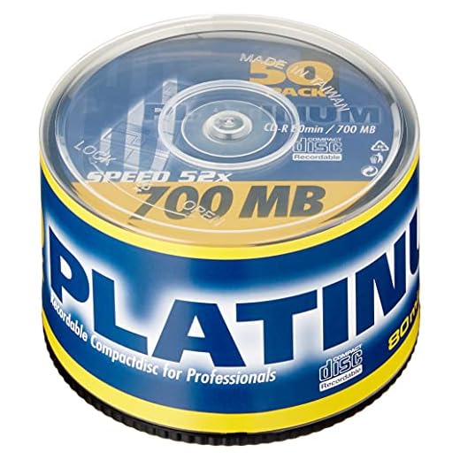 Platinum 100128 CD-R Tomma Skivor 700 MB, 50 stycken