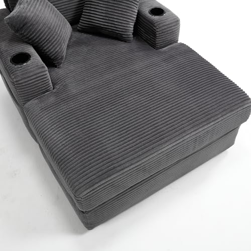 Sillón Lounge Oversize Plegable Gris miniatura 7
