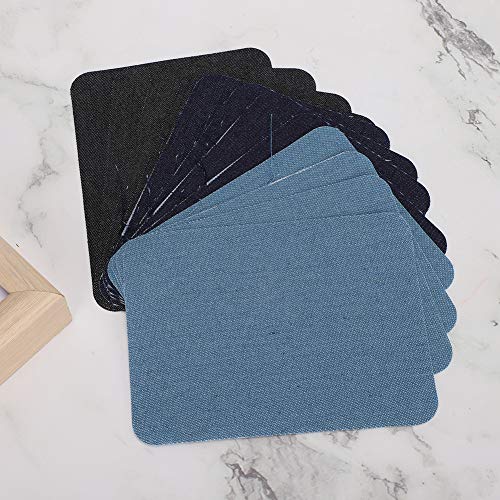 Garosa 12 pièces Patch adhésif de vêtements Patchs de réparation légers et imperméables pour vêtements vers Le Bas Veste Trous de réparation déchirure Cover