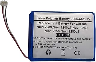 3.7V/900mAh Replace GPS Navigator Battery for Garmin Nuvi 2200 Nuvi 2200LT Nuvi 2240 Nuvi 2250 Nuvi 2250LT，361-00050-01 361-00050-02 361-00050-04