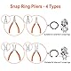 SPEEDWOX 15,2 cm Sprengringzange, Sicherungsringzange, Spitzendurchmesser 1,25 mm, Präzisions-Sicherungsringzange, gerade Backen für Ringentferner-Halter