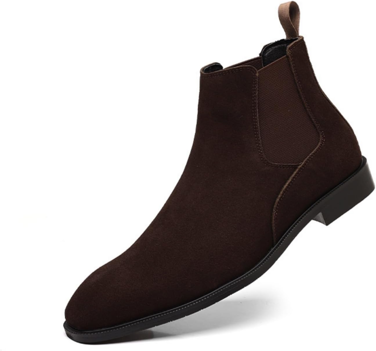 Men's Classic Chelsea Boots, Suede Slip-on Ankle Boots, Comfortable Business Casual & Dress Boot for Men