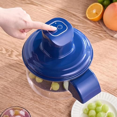 Image of V21 Multipurpose Automatic Fruit & Vegetable Peeler Machine, Rechargeable Electric Potato Peeler, Smart Kitchen Tool, Blue