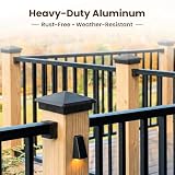 8" x 8" Aluminum Pyramid Post Cap for True 8" x 8" Wood Posts – Heavy-Duty, Weather-Resistant, Black Outdoor Deck & Fence Post Cap