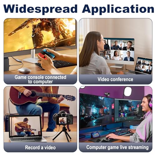 Tarjeta de Captura de Video HDMI a USB C 3.0 4K Entrada 1080P 60FPS Capturadora de Video Externa para Streaming Juegos Clases Online Reuniones para PC Mac Portátil Windows - imagen 6