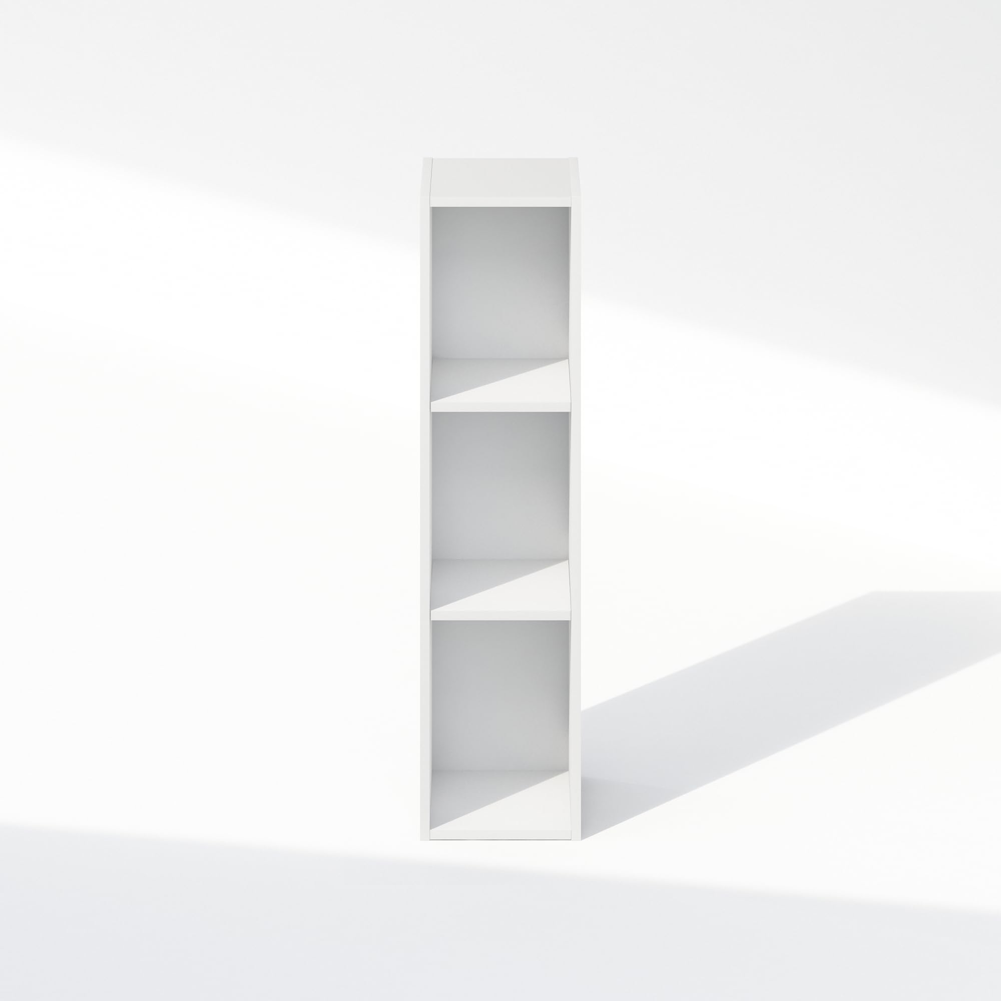 Furinno Reed - Scaffale portaoggetti multiuso a 3 ripiani, per abbigliamento e armadio, larghezza 20 cm, colore: bianco