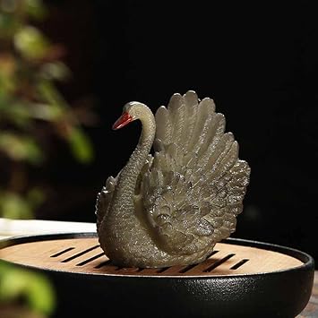 Color-Changing Tea Pet Tea Tray Decoration Swan Chinese Tea Pet Kung Fu Tea Set Tea Tray Home Decoration Accessories Color C B