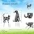 BRUKUSUR Black Metal Cat&Dog Silhouette Garden Stakes,Decorative Garden Stakes,Pet Memorial Grave Markers for Dogs&Cats,Outdoor Yard Art Decor, for Pet Lovers,Yard Art,Patio Lawn Ornaments