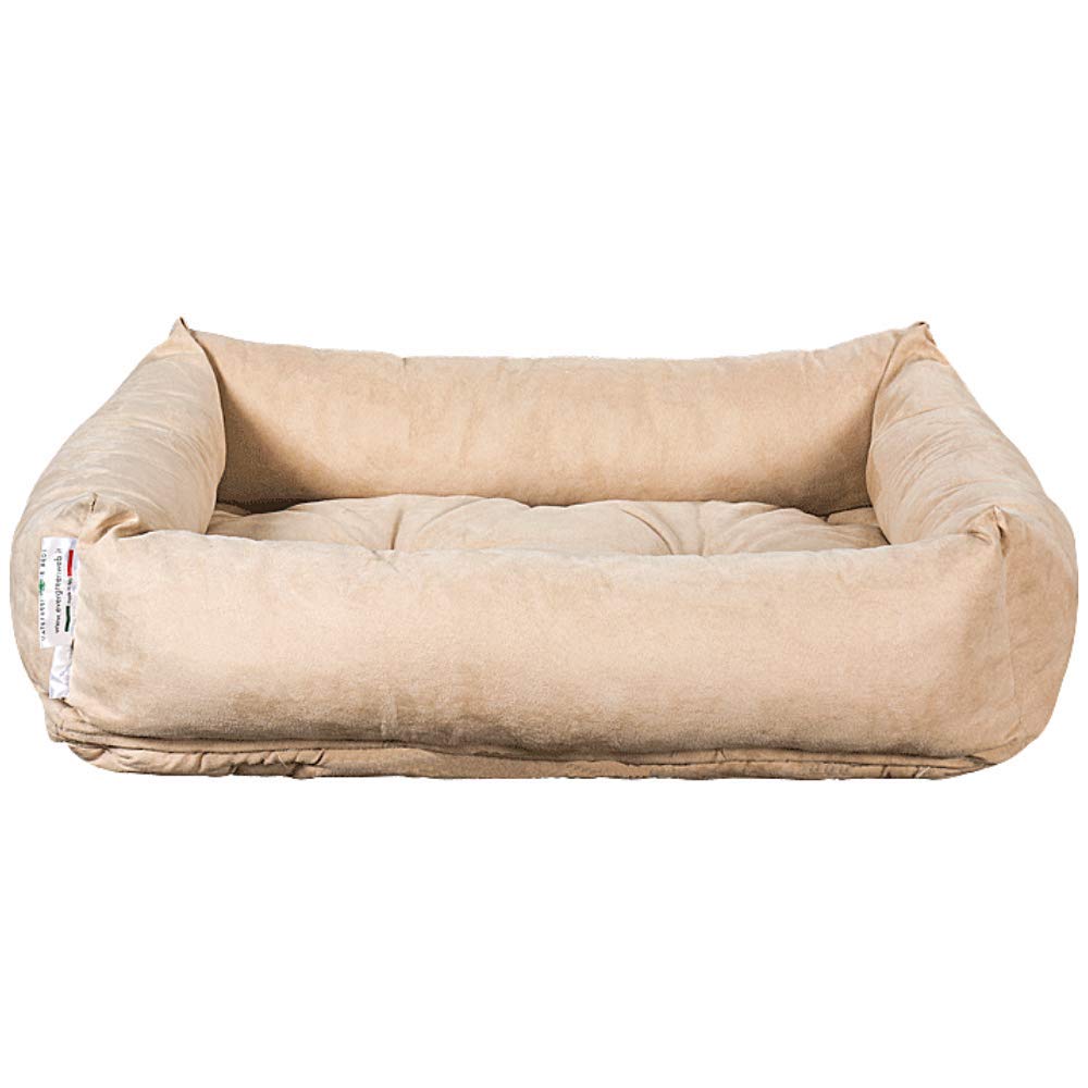 evergreenweb – Cama para perros 45 x 65 cm de tamaño pequeño, Relleno de Lazo Water Foam efecto pluma Suave lavable, caseta de interiores con cojín desenfundable, colchón para animales Domésticos, Rex