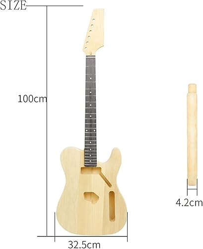 Miniatura 2 de TSTS Kit de guitarra eléctrica DIY 6 Cuerdas 22 trastes de tilo Cuerpo Cuerpo Guitarra Accesorios Instrumento Musical Kit de Guitarra Eléctrica