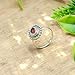 Natural Top Quality Garnet Gemstone 925 Sterling Silver Handmade Unique Design Cut Stone Engagement Promise Ring Jewelry Gift for Wife Girlfriend Mom Sister (5.5)