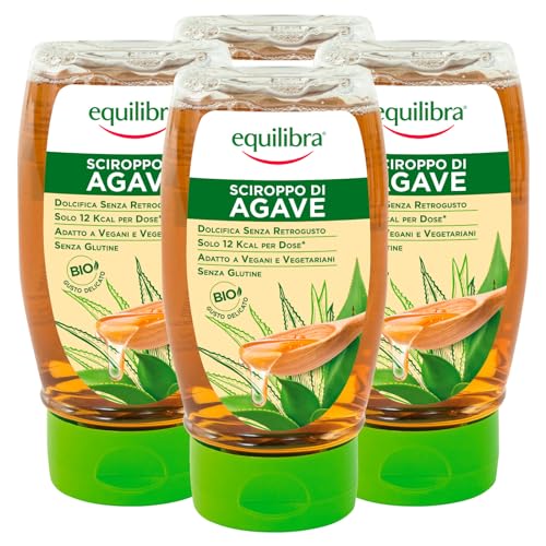 Il kit contiene: 4 Flaconi di Equilibra Sciroppo di Agave da 350g ognuno