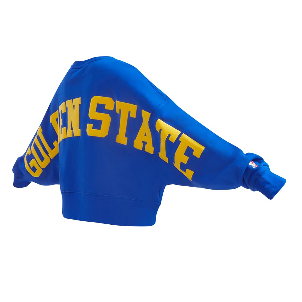 Pro Standard Womens NBA Golden State Warriors Wingspan Sweatshirt Royal Blue XL