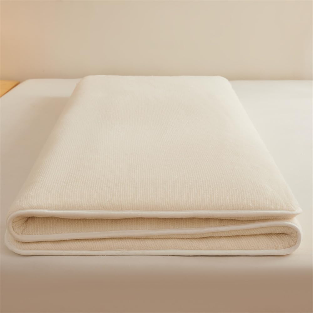 Futon - Materassino da viaggio con imbottitura in cotone, pieghevole, spesso e caldo, portatile, per campeggio, viaggi, imbottito, 90 x 200 cm