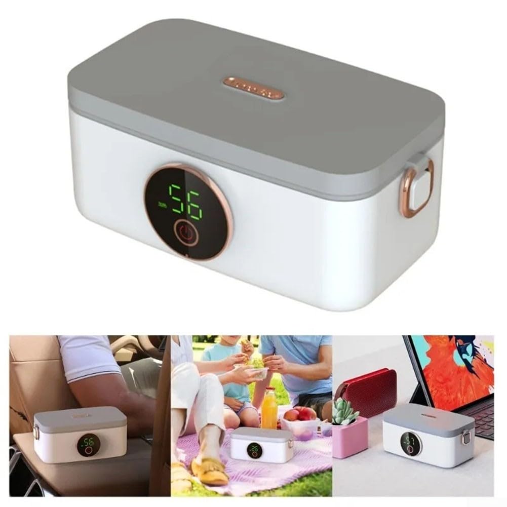 ZYWUOY Boîte à déjeuner chauffante légère, radio rechargeable pour ne plus manquer un repas chaud
