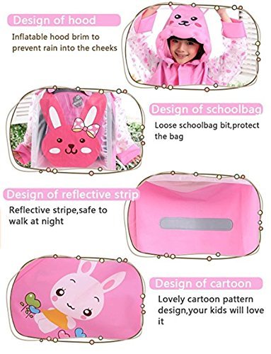 BRATS N BEAUTY® - Kids Boys Girls Full Sleeve Hooded PVC Raincoat – Waterproof Graphic Print Design, Durable & Colorful Outdoor Playwear - Image 4 thumbnail