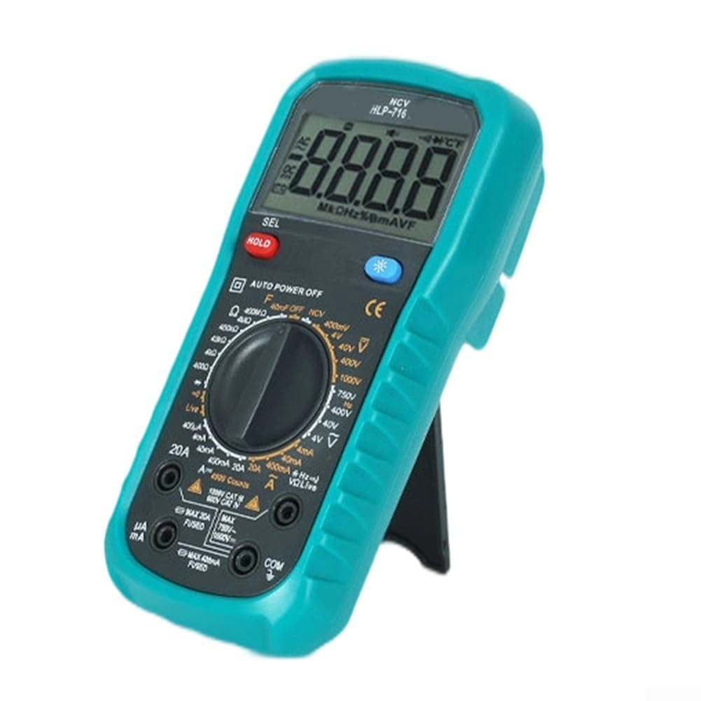 HLP716 Sprachgesteuertes digitales Multimeter für Elektriker mit Wechselstrom-, Gleichstrom-, Widerstands- und Kapazitätsfunktionen