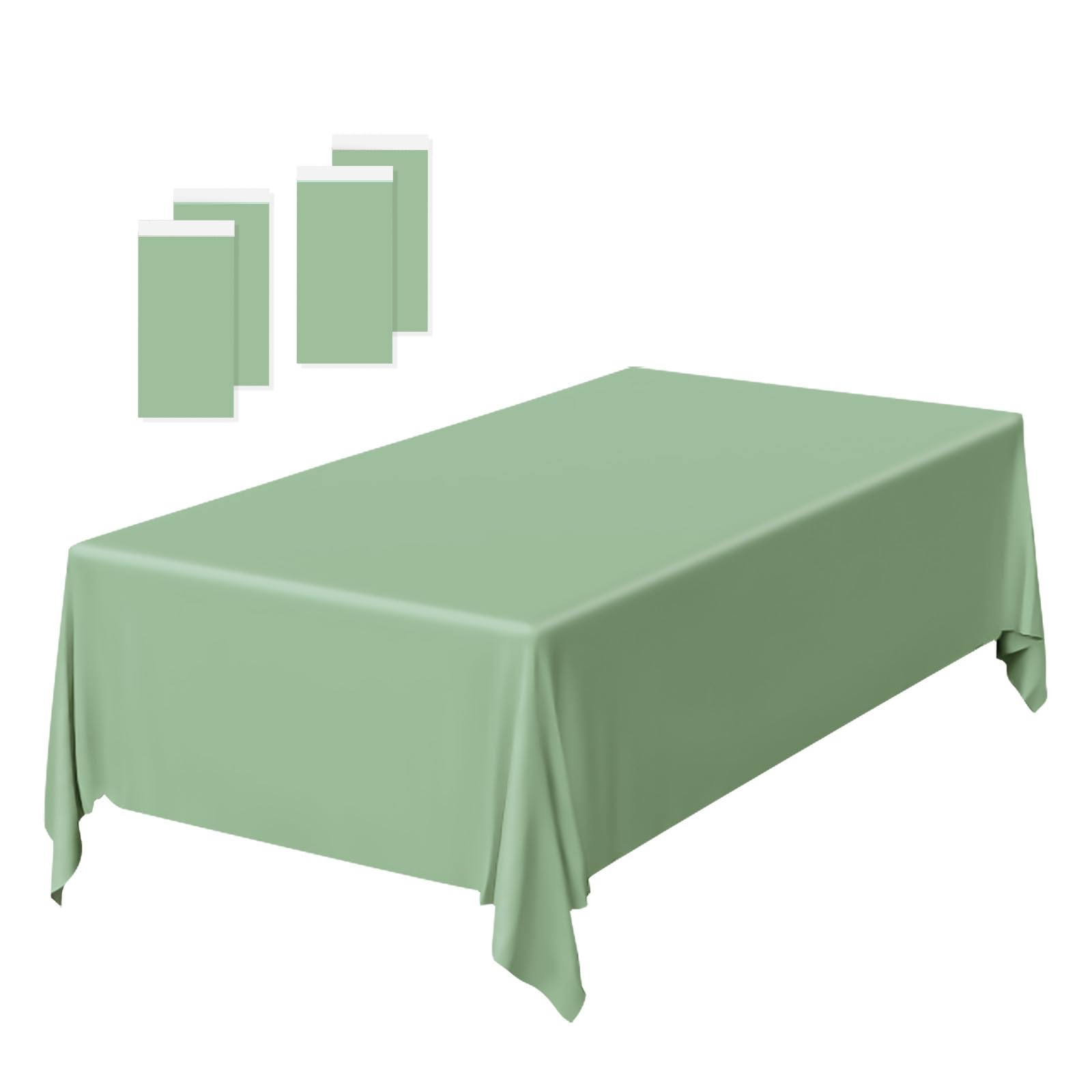 Nappe jetable vert sauge plastique : protégez vos tables de fête sans laver de tissu
