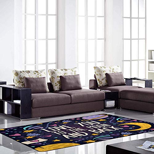 Tapis de salon grand format anti-tache en polyester moderne - 5