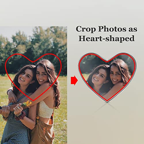 Bopreina Personalized Picture Magnetic Picture Frames For Refrigerator Magnetic Full Color Custom Photo Frames For Fridge Cute Decorative Magnets Office Kitchen Magnets Heart 6Pcs #TOP1