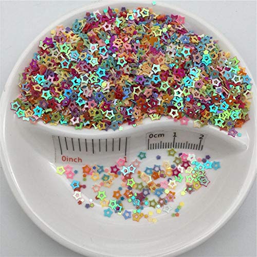 ALENAOO 3mm Hollow Star S Form PVC lose Pailletten Glitter Paillettes für Nail Art Maniküre, Hochzeit Konfetti, Zubehör… – Bild 3