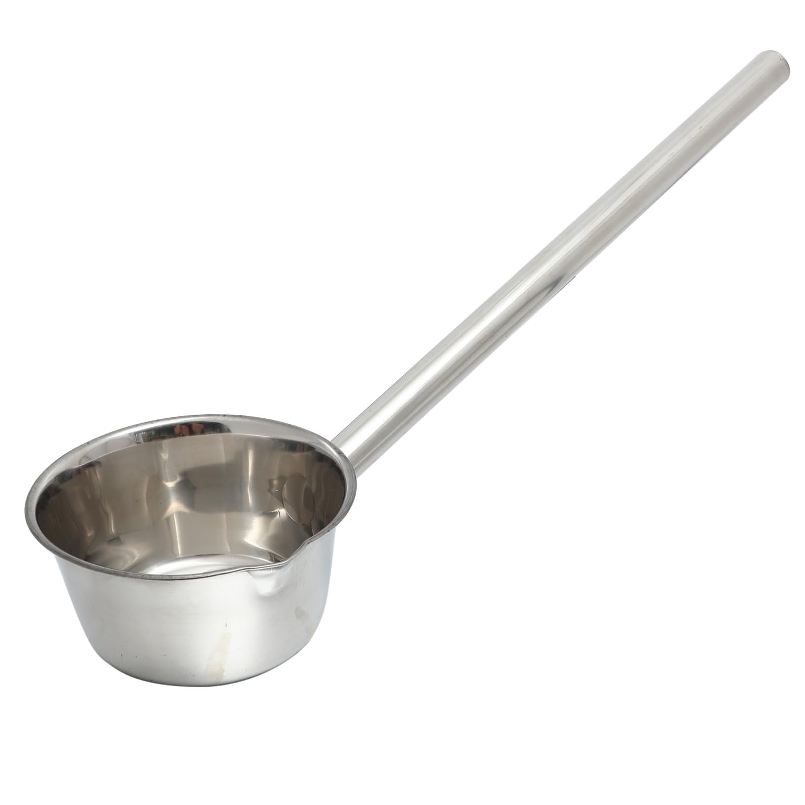 Cucharón de Cocina Mango Largo de Acero Inoxidable, Plata