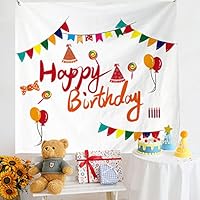 Amazon.co.jp: GEDWU バースデー タペストリー 横 横長 誕生日