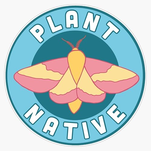 Miniatura 1 de Calcomanía de vinilo impermeable con diseño de polilla de arce rosa nativo, para coche, laptop, ventana, 5 pulgadas