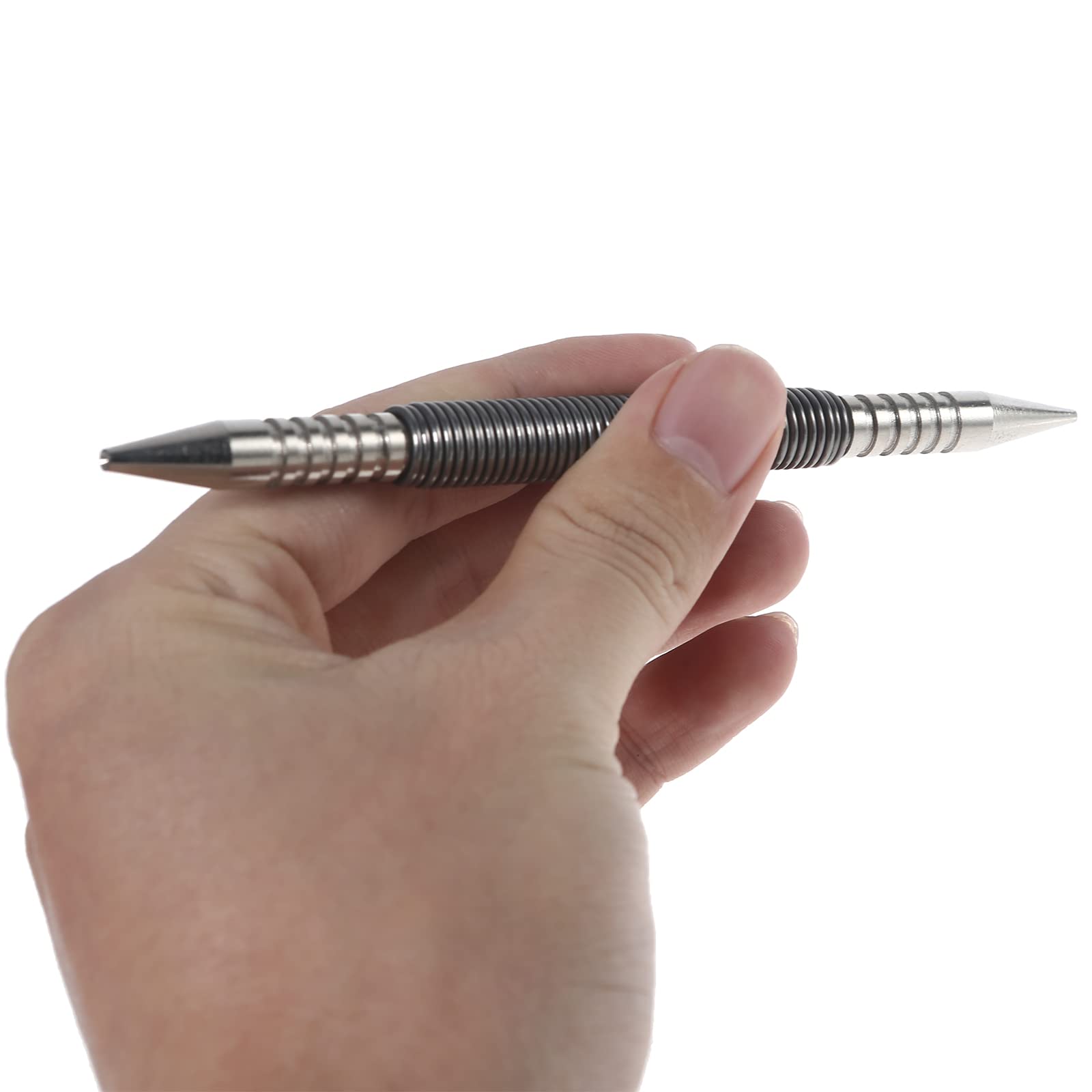 Nawwgy 1/32”-1/16” Hammerless Set Hammerless Door Hinge Pin Tool Double Ended Prick Center Spring Punch Spring Tool Nail Double Head Nail Punch