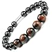 ONE ION Fire Nero Power Bracelet - Tourmaline and Tiger Eye - 3,000 Gauss Magnetic - 3 Sizes
