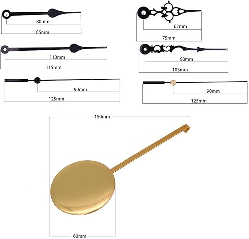 Miniatura 5 de LOVIVER DIY Mecanismo Movimientos Péndulo Kits de Reemplazo WChime Music Box Pared Reloj Pared Piezas