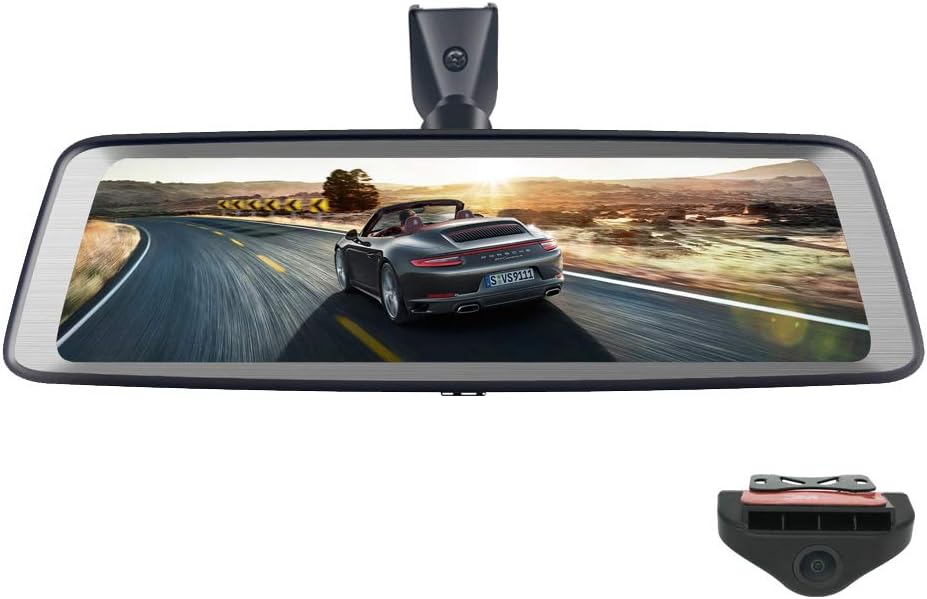 ShiZhen 10 inch Full Screen 4G Touch IPS Special Car Dash Cam Rear View Reversing Mirror with GPS Bluetooth WiFi Remote Monitoring Android 5.1 Dual Lens FHD 1080P