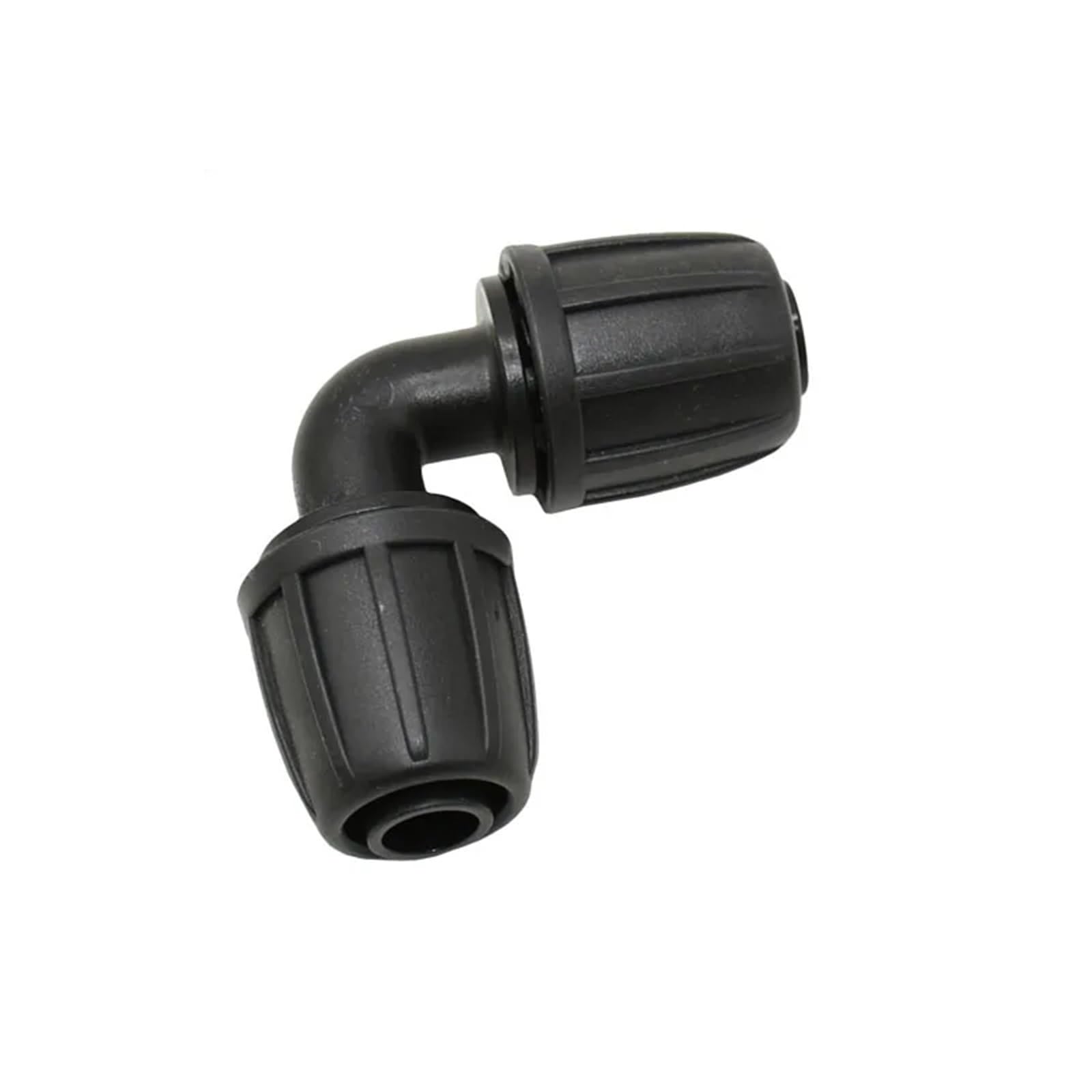 1/2" Pe Hose Elbow Straight Barb Connector with Lock Nut 16mm 2-Way Garden Irrigation Drip Fittings 1Pcs(Elbow)