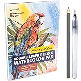 Óptima reproducción de color: Bloc de papel de acuarela con un excelente efecto de papel para acuarela. Este bloc de acuarela A3 pertenece a la serie Tritart: Bloc Madagascar de papel para acuarela (35 hojas)