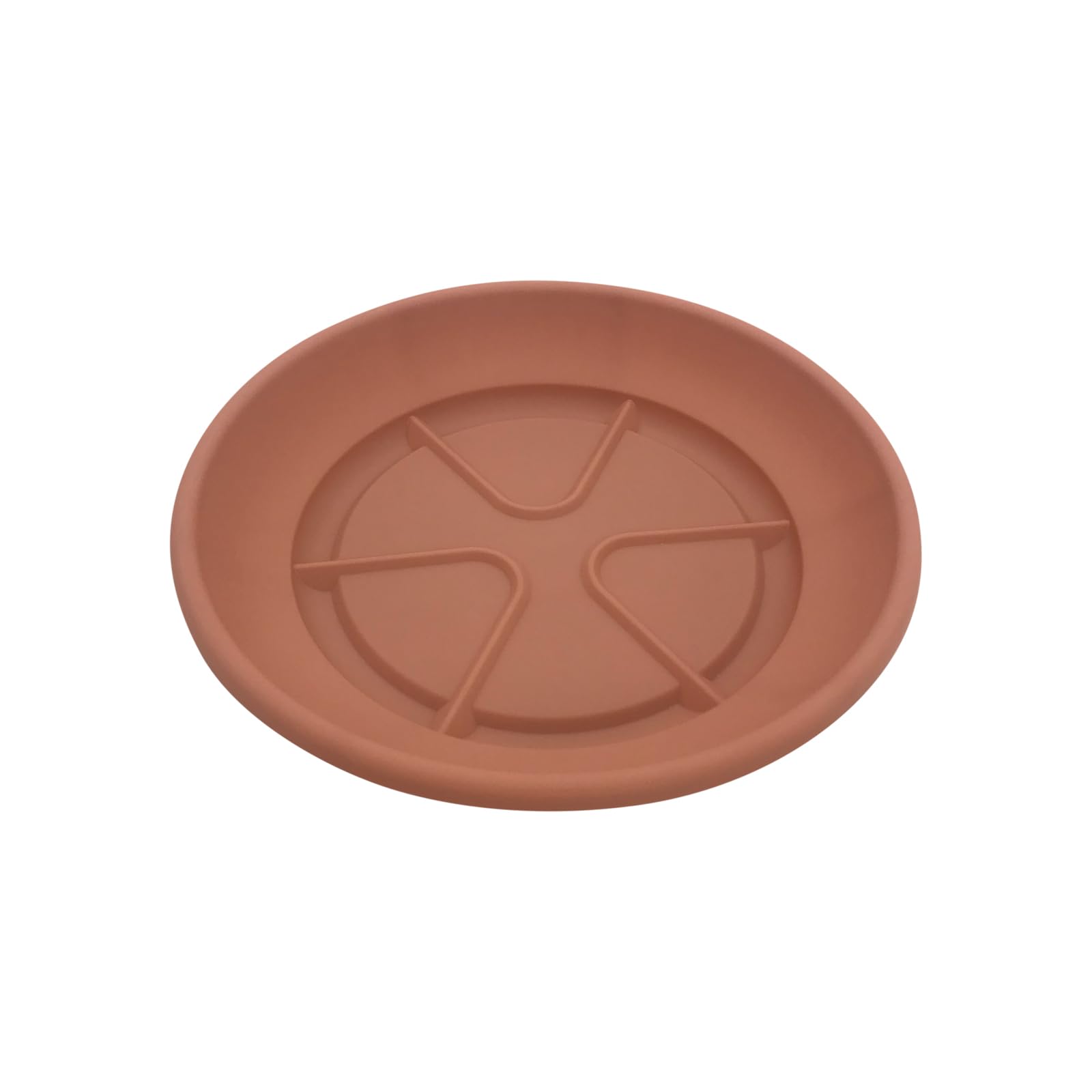 Oakland Gardens Plant Pot Saucer 16cm Drip Tray Round Plastic Watering Trays Small Strong | Terracotta |Pack of 50