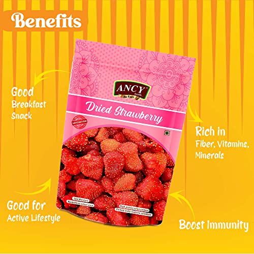Image of Ancy Foods Premium Dry Fruits (Dried Strawberry), 250 g (Pack of 2)