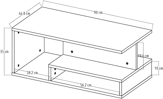 Vera Mini Coffee Table – Modern Design, Structure with Functional Shelves, Travertine