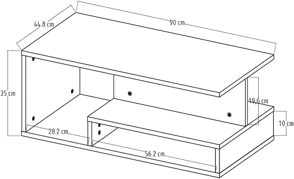 Vera Mini Coffee Table – Modern Design, Structure with Functional Shelves, Travertine