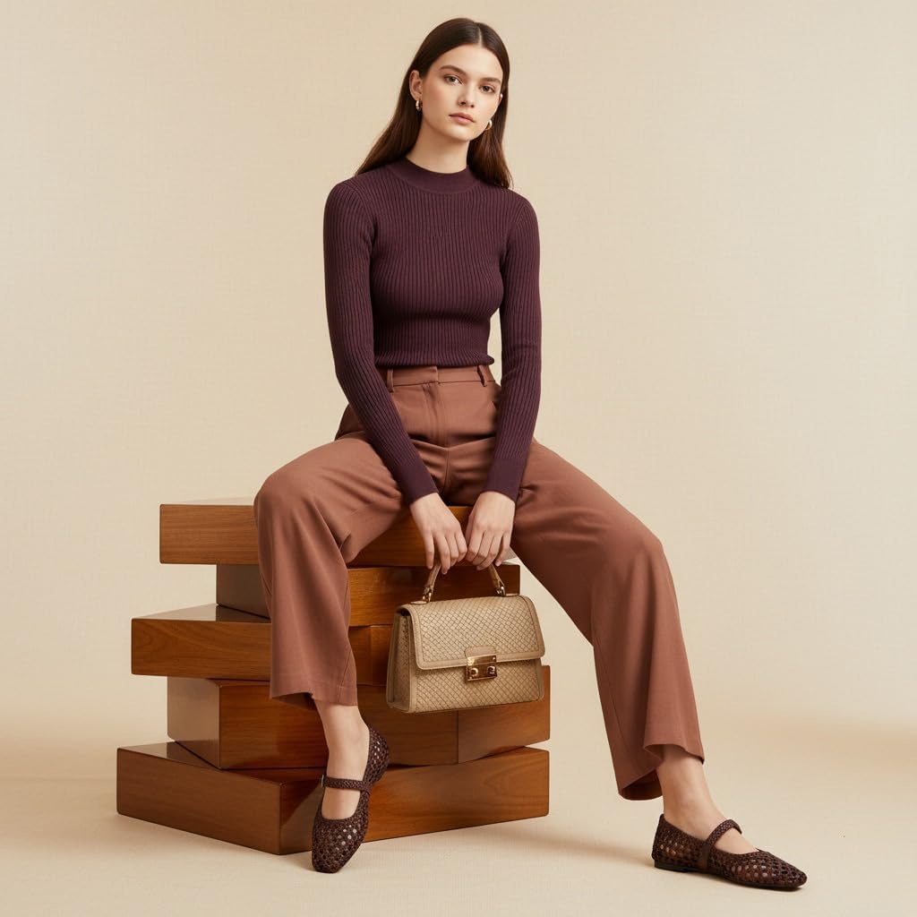 CUSHIONAIRE Weston Hand Woven Mary Jane Flats for Women, Comfortable Dressy Ballet Flats with Braided Adjustable Buckle and Memory Foam Cushioning - Image 5