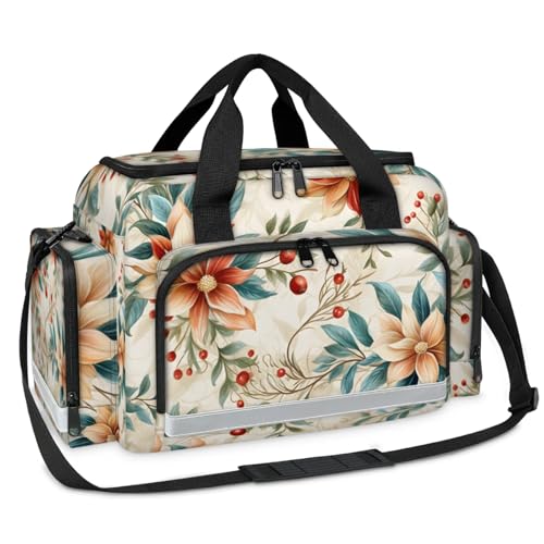 GzLeyigou First Aid Bags Empty, Magic Florals Emergency Bag First Aid Kit Multiple Compartment Kit Carrier On Call Trauma Bag For Paramedics Emergency Medical Supplies Kit