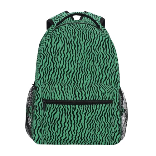 Sac à dos d'écolier vert tigre pour soulager le dos des étudiants