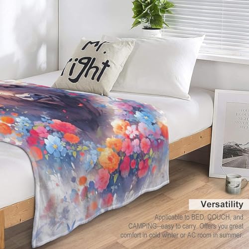 Couverture confortable bison coloré pour lit chaud